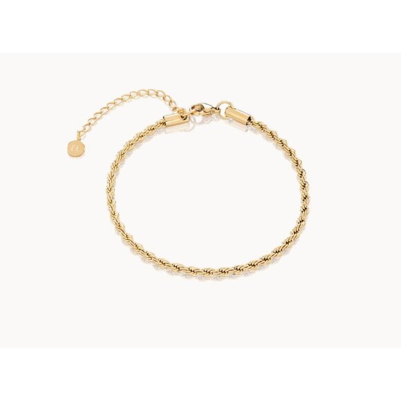 Abbott Lyon Gold Small Rope Chain Bracelet NIB - Picture 1 of 7